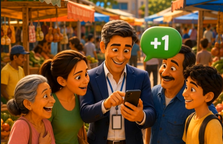 Liderança cadastrando um novo apoiador pelo WhatsApp